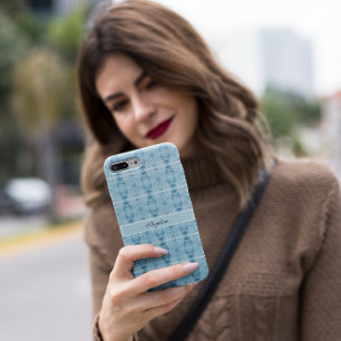Kristalliner Chic   Blau-weißes Feder-Muster Case-Mate iPhone Hülle