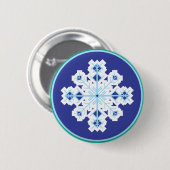 kristalliner Schneeflocke Button (Vorne & Hinten)