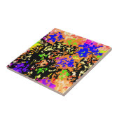 Kristallisierter Paint-Spritzer - Warme Farben Fliese (Seite)
