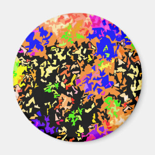 Kristallisierter Paint-Spritzer - Warme Farben Magnet