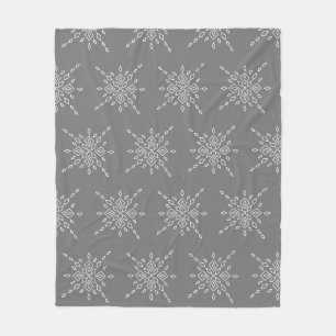 Kristallisierter Schneeflocke Fleecedecke
