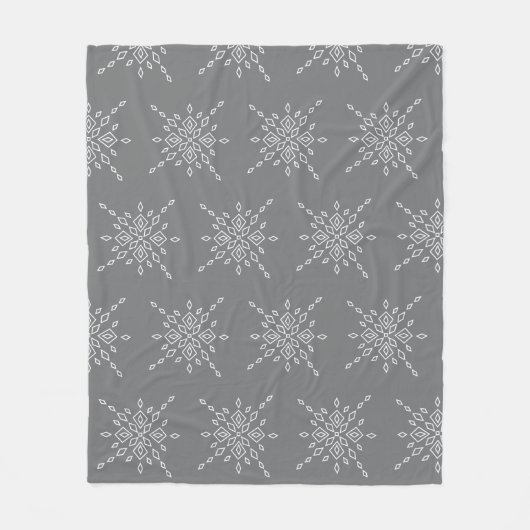 Kristallisierter Schneeflocke Fleecedecke (Vorderseite)