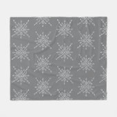 Kristallisierter Schneeflocke Fleecedecke (Vorderseite (Horizontal))