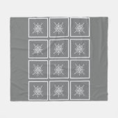 Kristallisierter Schneeflocke Fleecedecke (Vorderseite (Horizontal))