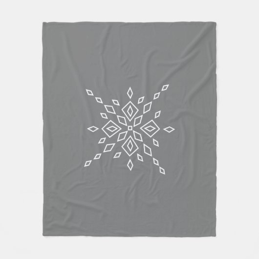 Kristallisierter Schneeflocke Fleecedecke (Vorderseite)