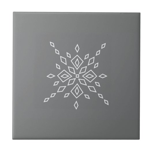 Kristallisierter Schneeflocke Fliese (Vorderseite)