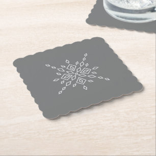 Kristallisierter Schneeflocke Untersetzer