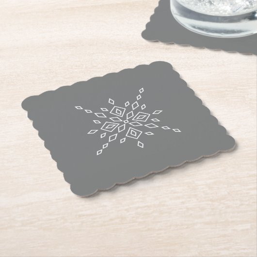 Kristallisierter Schneeflocke Untersetzer (angewinkelt)