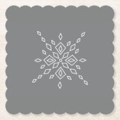 Kristallisierter Schneeflocke Untersetzer (Vorderseite)