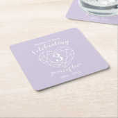 Kristalljubiläum 3 Jahre Liebe Untersetzer (angewinkelt)