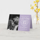 Kristallkarte zum 15. Hochzeitstag Karte (Gelbe Blume)