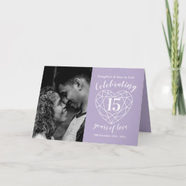 Kristallkarte zum 15. Hochzeitstag Karte