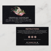 Kristallkerzenzielzauber Visitenkarte (Vorne/Hinten)
