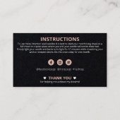 Kristallkerzenzielzauber Visitenkarte (Rückseite)