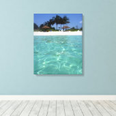 kristallklare Bahamas-Leinwand Leinwanddruck (Insitu (Holzboden))