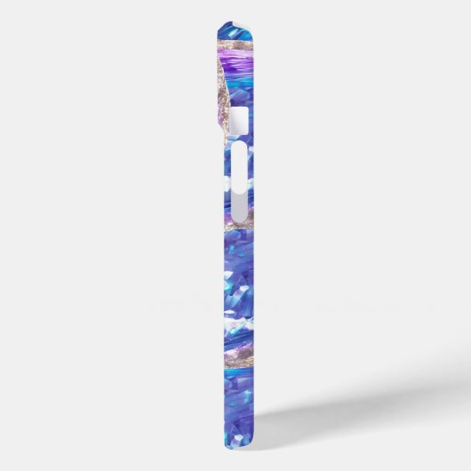 Kristallklare Träume: Amethyst und Aqua Fusion Case-Mate iPhone Hülle (Rückseite / Links)