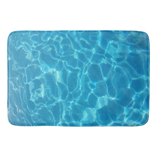 Kristallklarer Himmelblauer Pool Wasser Badematte (Vorderseite)