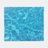 Kristallklarer Himmelblauer Pool Wasser Fleecedecke (Vorderseite (Horizontal))