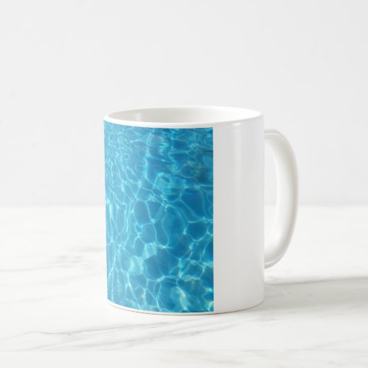 Kristallklarer Himmelblauer Pool Wasser Kaffeetasse (VorderseiteRechts)