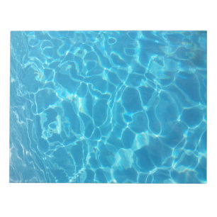 Kristallklarer Himmelblauer Pool Wasser Notizblock