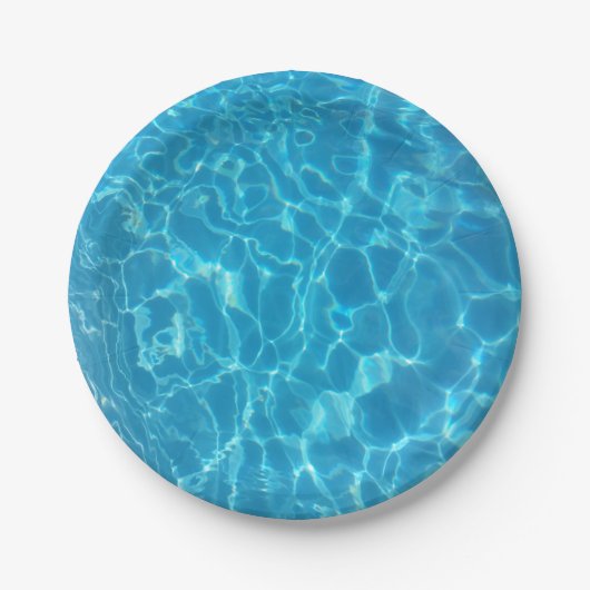 Kristallklarer Himmelblauer Pool Wasser Pappteller (Vorderseite)