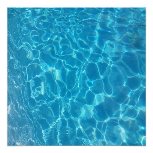 Kristallklarer Himmelblauer Pool Wasser Poster (Vorderseite)