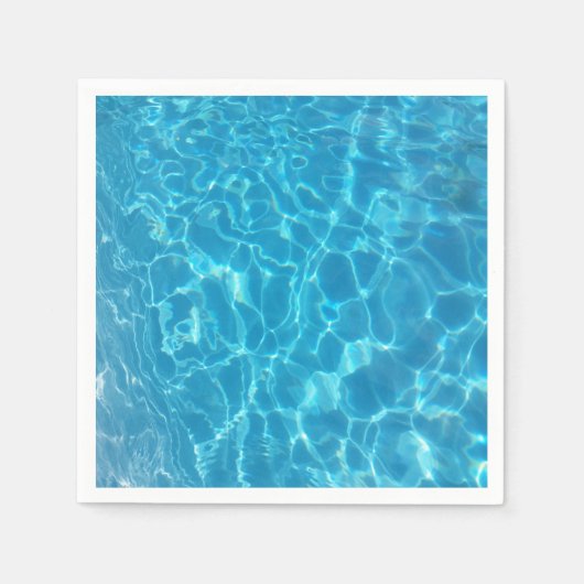 Kristallklarer Himmelblauer Pool Wasser Serviette (Vorderseite)