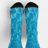 Kristallklarer Himmelblauer Pool Wasser Socken (Oben)