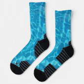 Kristallklarer Himmelblauer Pool Wasser Socken (Links)