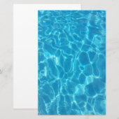 Kristallklarer Himmelblauer Poolwasser Briefpapier (Vorne/Hinten)