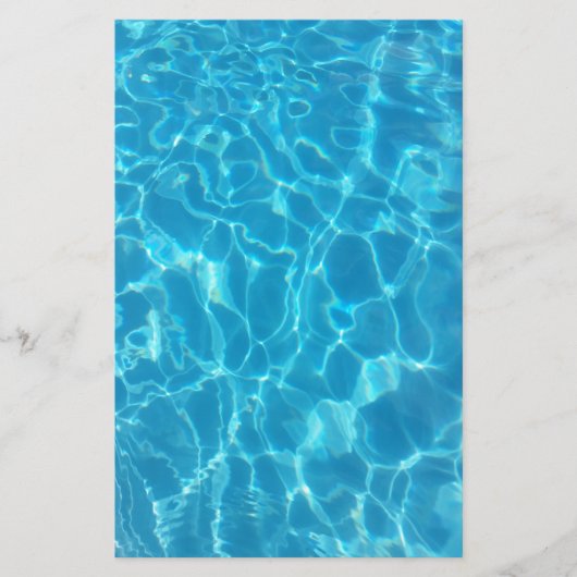 Kristallklarer Himmelblauer Poolwasser Briefpapier (Vorderseite)