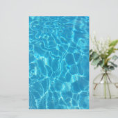 Kristallklarer Himmelblauer Poolwasser Briefpapier (Stehend Vorderseite)