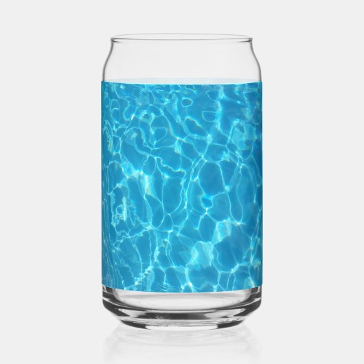 Kristallklarer Himmelblauer Poolwasser Dosenglas (Vorderseite)