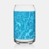 Kristallklarer Himmelblauer Poolwasser Dosenglas (Rückseite)