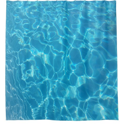 Kristallklarer Himmelblauer Poolwasser Duschvorhang (Vorderseite)