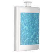 Kristallklarer Himmelblauer Poolwasser Flachmann (Rechts)
