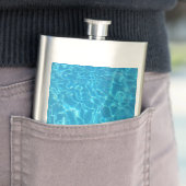 Kristallklarer Himmelblauer Poolwasser Flachmann (Beispiel)