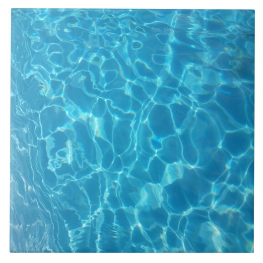 Kristallklarer Himmelblauer Poolwasser Fliese (Vorderseite)