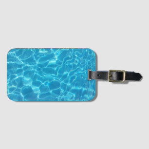 Kristallklarer Himmelblauer Poolwasser Gepäckanhänger