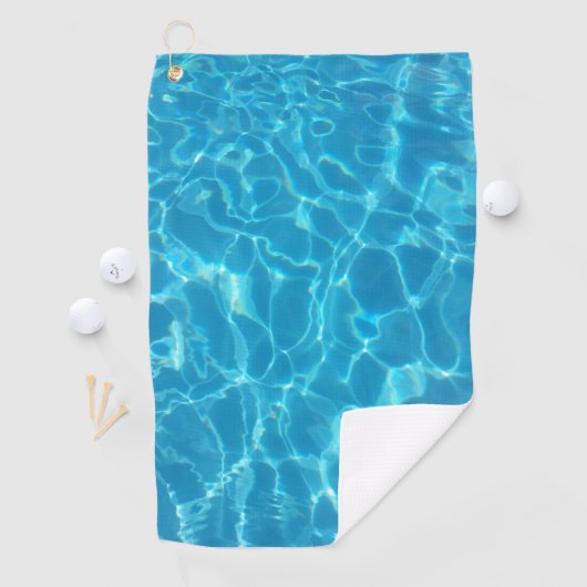 Kristallklarer Himmelblauer Poolwasser Golfhandtuch (Insitu)