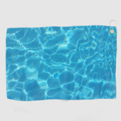 Kristallklarer Himmelblauer Poolwasser Golfhandtuch (Horizontal)