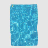 Kristallklarer Himmelblauer Poolwasser Golfhandtuch (Vorderseite)
