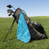 Kristallklarer Himmelblauer Poolwasser Golfhandtuch (Gras)
