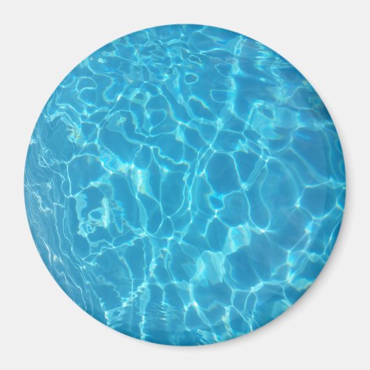 Kristallklarer Himmelblauer Poolwasser Magnet (Vorne)