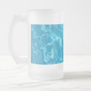 Kristallklarer Himmelblauer Poolwasser Mattglas Bierglas