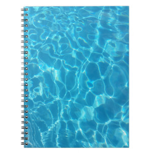 Kristallklarer Himmelblauer Poolwasser Notizblock