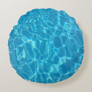 Kristallklarer Himmelblauer Poolwasser Rundes Kissen