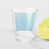Kristallklarer Himmelblauer Poolwasser Schnapsglas (Rückseite)