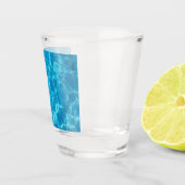 Kristallklarer Himmelblauer Poolwasser Schnapsglas (Rechts)