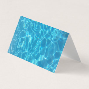 Kristallklarer Himmelblauer Poolwasser Visitenkarten